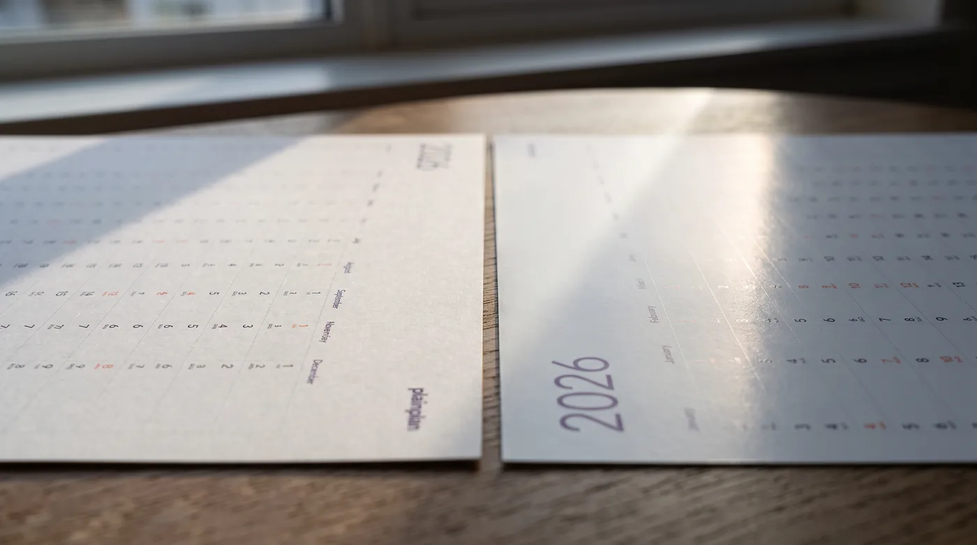 Wall planner printed at A2 and A1 sizes