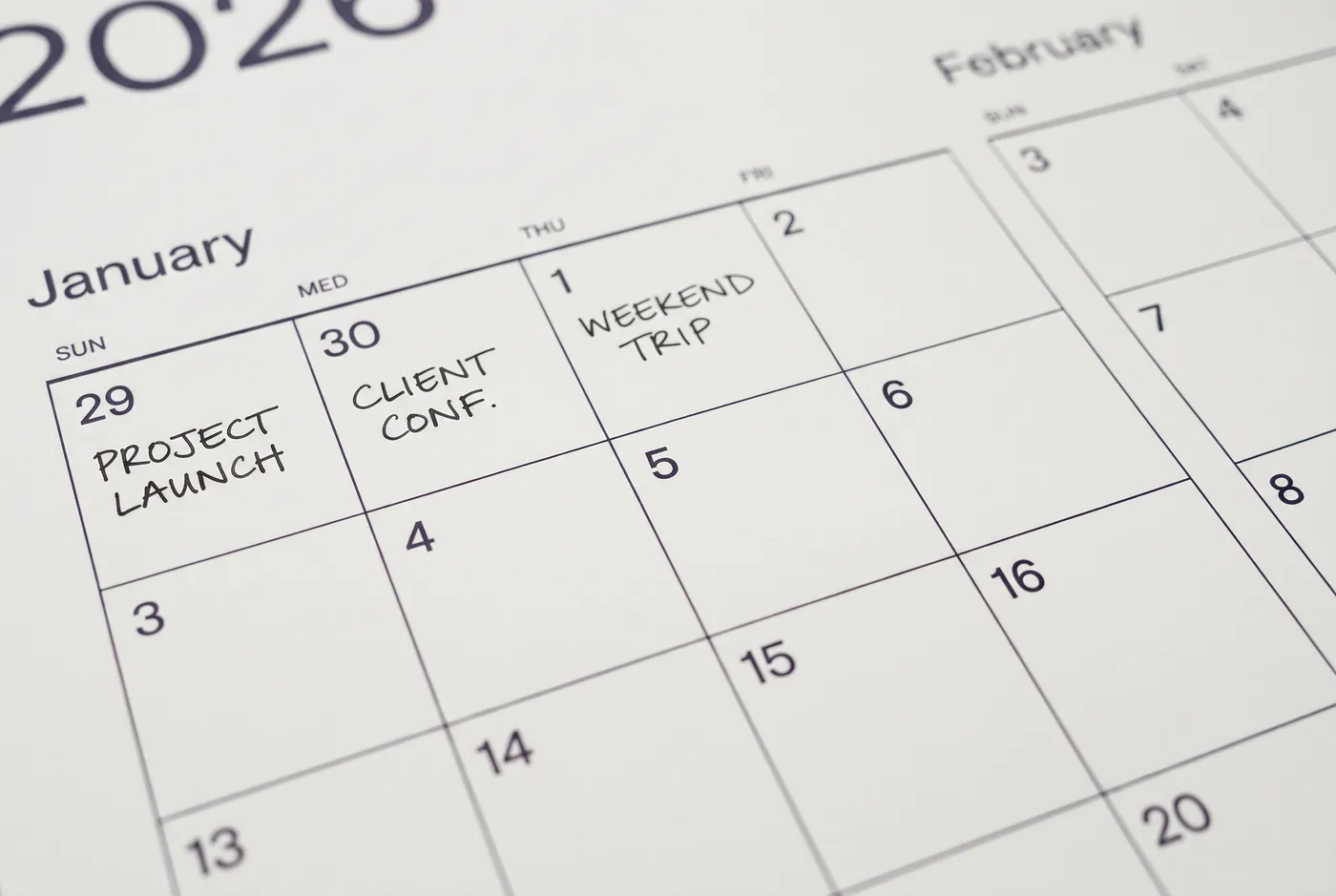 plainplan 2027 wall planner in a room