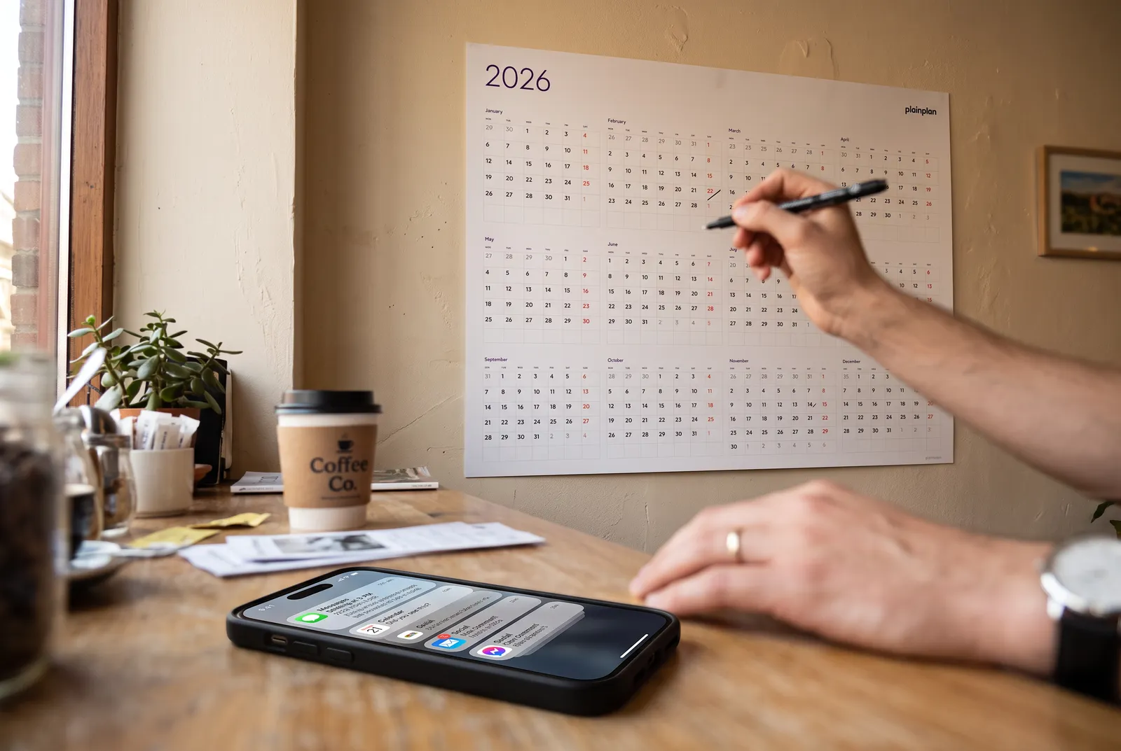 Why productivity apps fail - wall planner instead